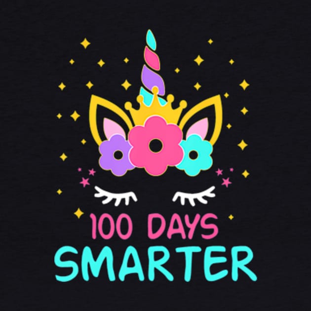 100 days of school Cute Unicorn 100th Day Of School Girls by Daysy1